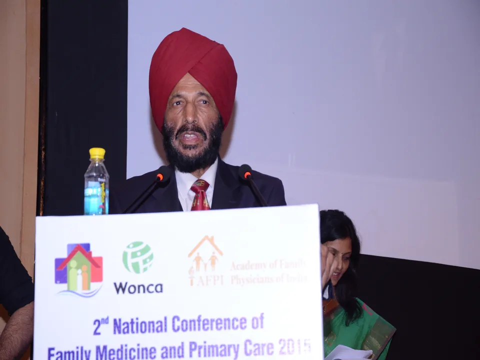 Shri Milkha Singh launching Run for Family Health Campaign