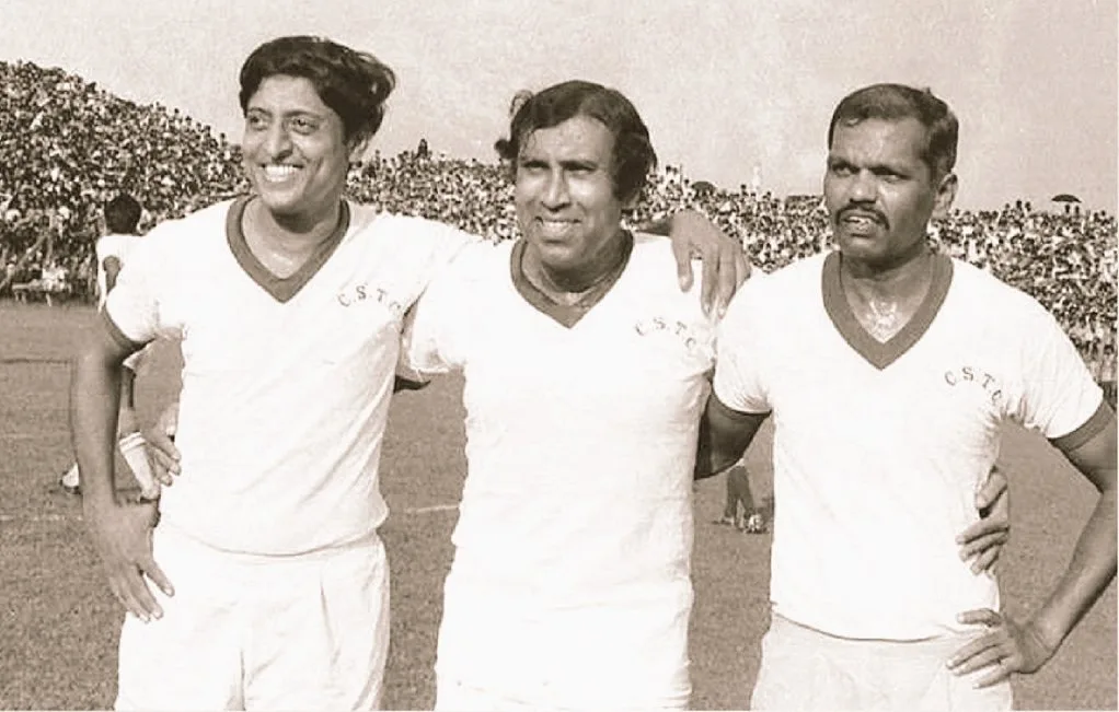 Golden Trio of Indian Football, Chuni Goswami (left), PK Banerjee (mid) and Tulsidas Balaram (right), 1962 Asian Games gold medalist