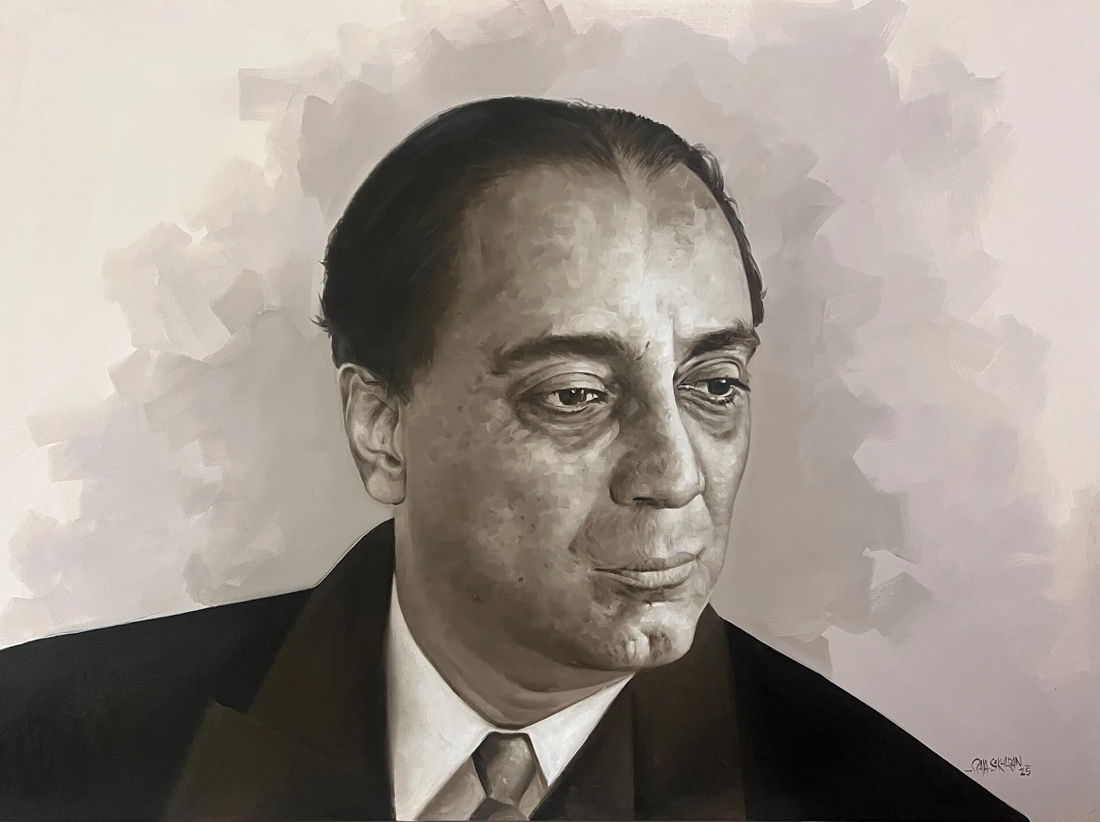 Homi J. Bhabha, oil portrait by Rajasekharan