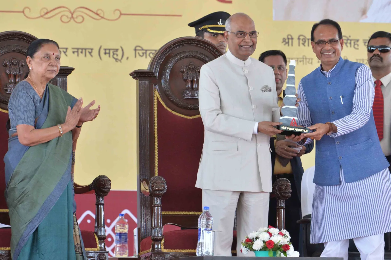 The President, Shri Ram Nath Kovind at the 127th Birth Anniversary Celebration function of Babasaheb Dr. B.R. Ambedkar, at Mhow, in Madhya Pradesh