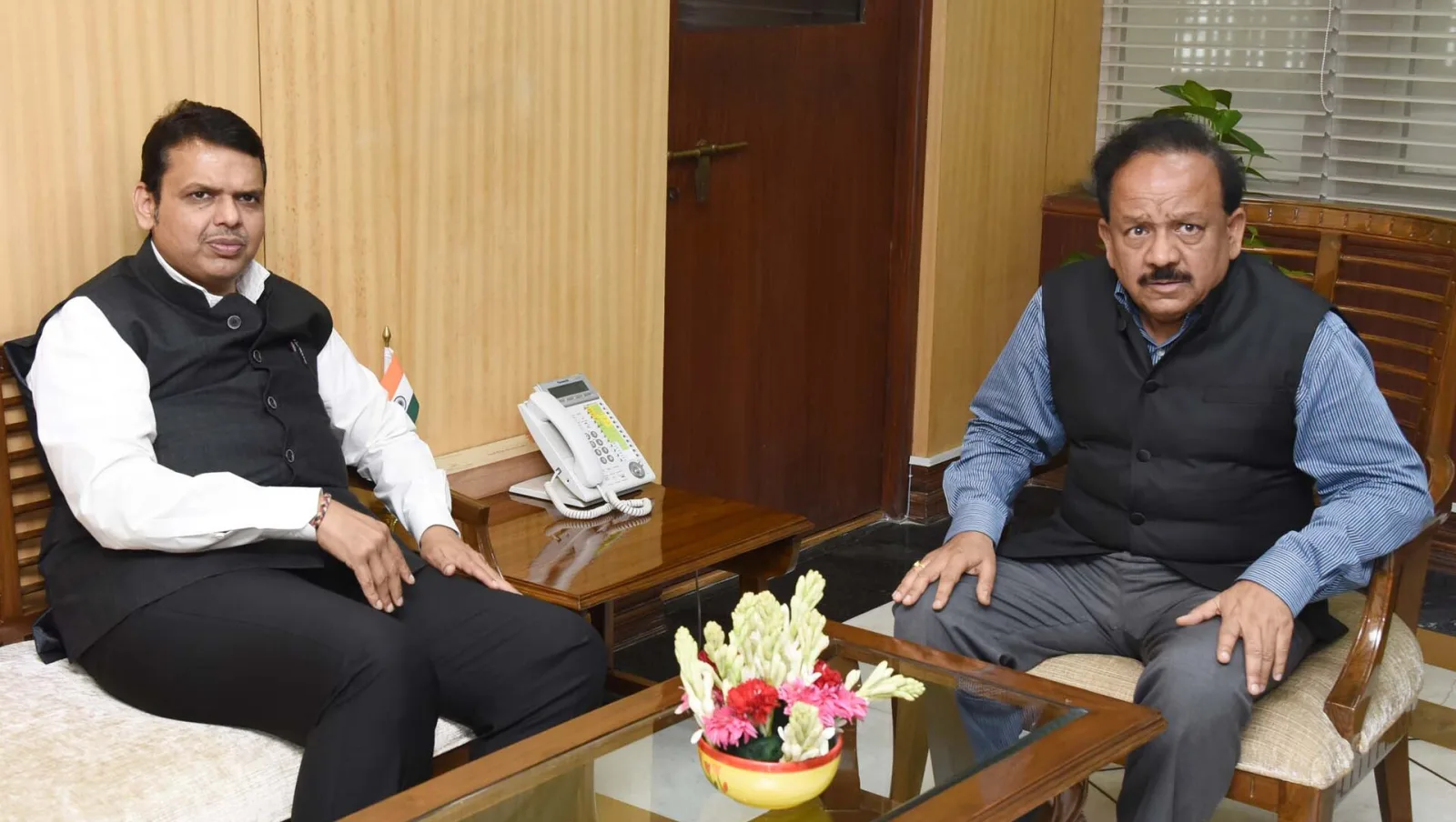 The Chief Minister of Maharashtra, Shri Devendra Fadnavis meeting the Union Minister for Science & Technology, Earth Sciences and Environment, Forest & Climate Change, Dr. Harsh Vardhan, in New Delhi 